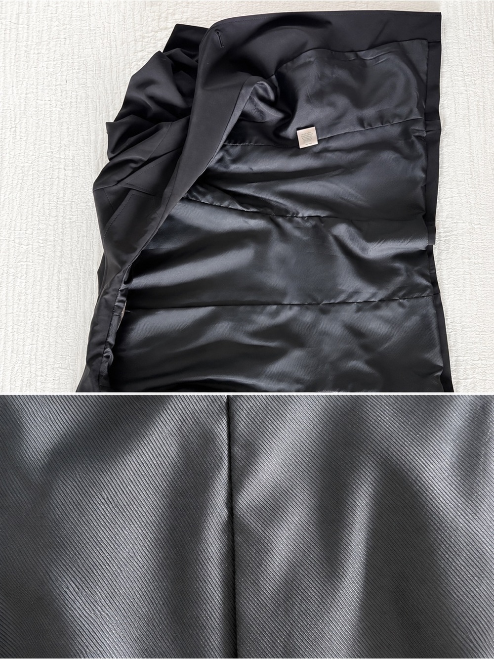 Elizabeth and James Black Double-Breasted Ruched Sleeve Blazer Jacket Size 8 - Picture 7 of 8